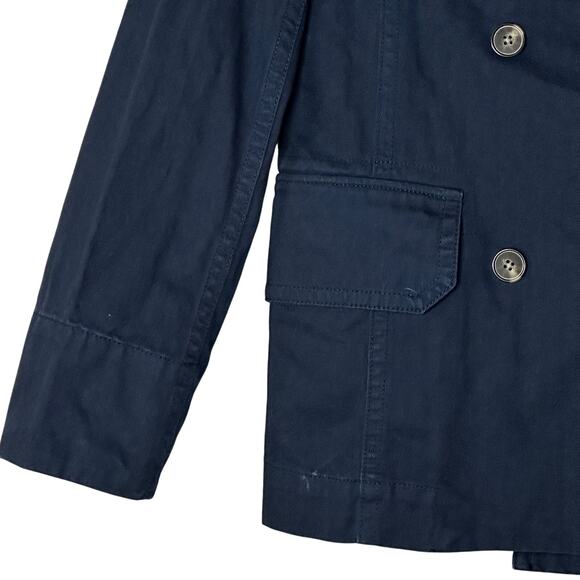 Everlane The Organic Cotton Herringbone Jacket Navy Women XXS NWT Rigid Denim - Picture 9 of 16